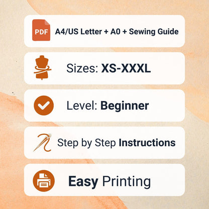 Elastic Waist Palazzo Pants Pattern for Women - Wide Leg Sewing Pattern